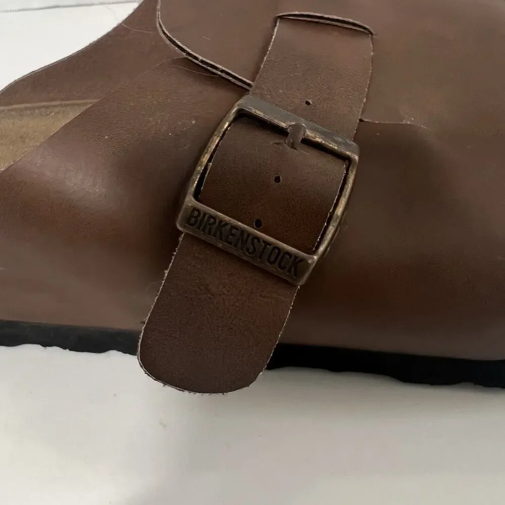 Birkenstock Boston Clogs Size 43 Men Cognac Oiled Leather Brown